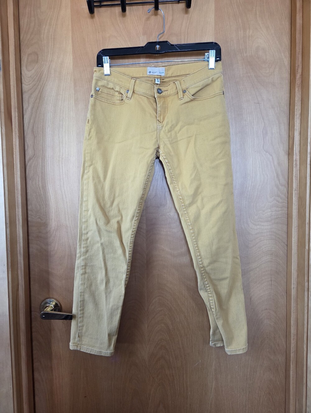 Womens Roxy Musturd Yellow Skinny Jeans Sz 7/28